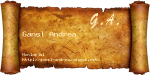 Gansl Andrea névjegykártya